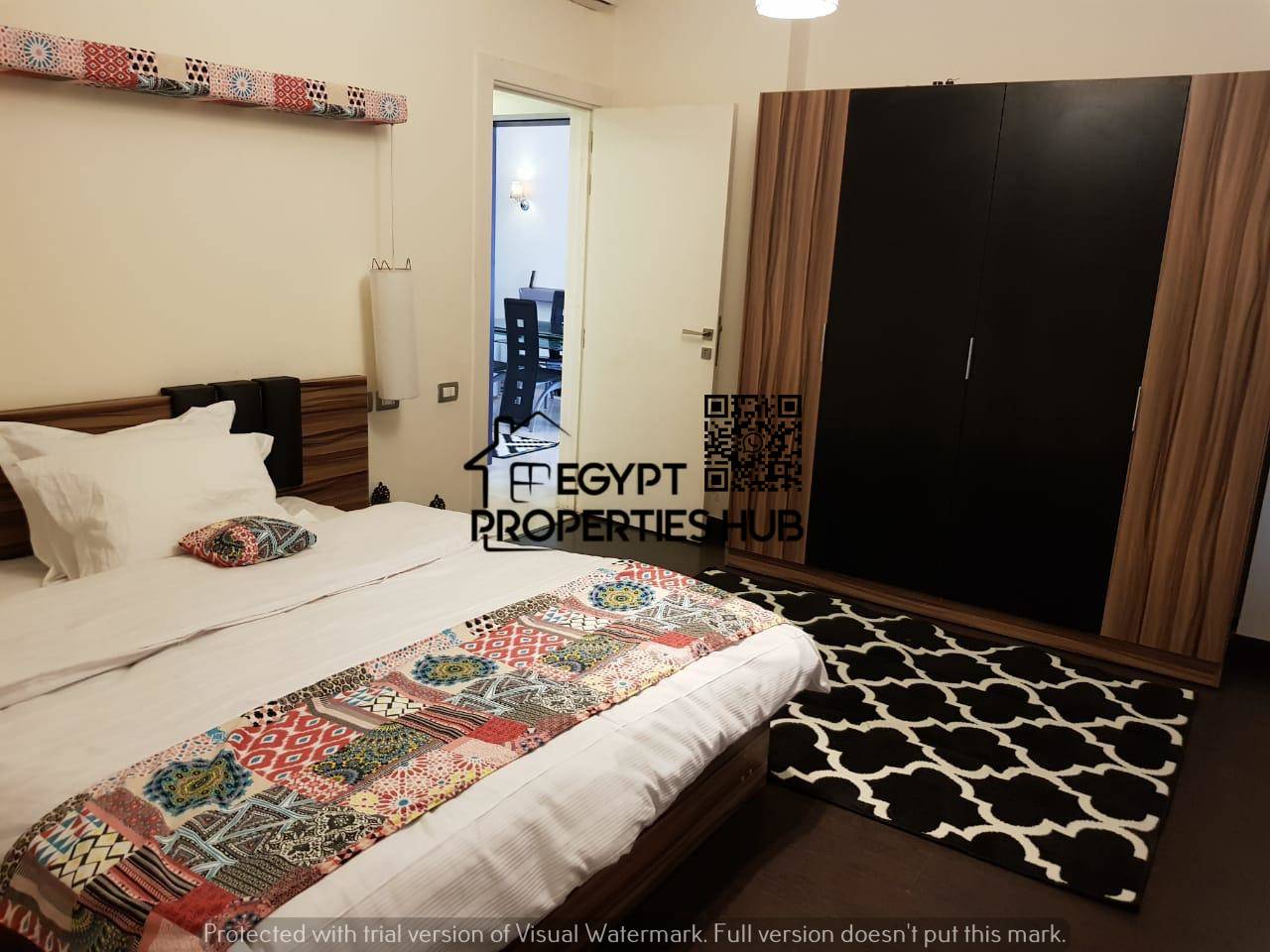 In side Compound Ultra Modern One bedroom apartment for rent | Palm hills The village gate